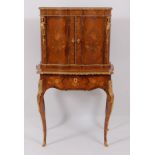 A French kingwood and marquetry inlaid bonheur du jour, in the mid-18th century style, the whole