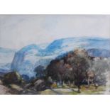 George Robert Rushton RI RBA (1868-1947) - Extensive North Country landscape scene, watercolour,
