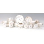 Circa 1900 Meissen porcelain tea and coffee wares, comprising eight tea cups, eight saucers, five