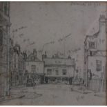 Leonard Russell Squirrell (1893-1979) - Harwich, preliminary pencil sketch with annotations, 13.5