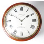 Stow & Son of Fryth Street, London - an early 19th century mahogany wall clock, having a brass bezel