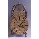 An 18th century and later brass lantern clock, the clock signed Richard Rayment of Bury (St