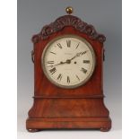 G Rimell of Gloucester - a Victorian mahogany cased bracket clock, having a circular signed white