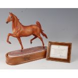 A Royal Worcester model of an American saddle horse, modelled by Doris Lindner, model No.55, circa