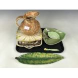 Early to mid 20th century ceramics including a Wiltshaw & Robinson Carlton ware leaf dish (a/f), a