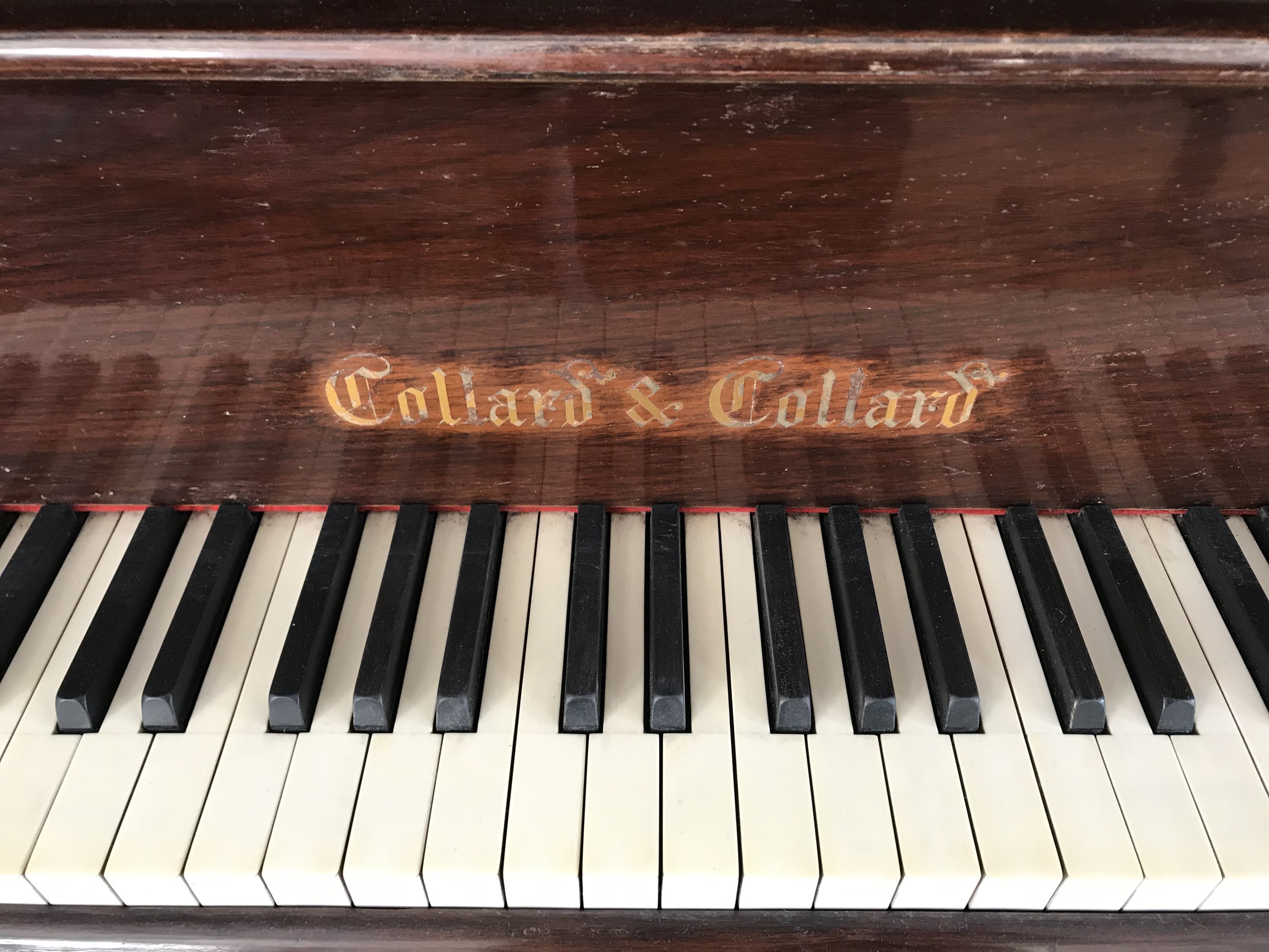 A late 19th Century Collard and Collard petite grand piano (a/f) - Image 2 of 4