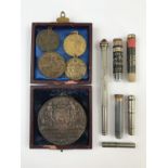 Collectors' items including a 'Longbottom & Co Colliery Agents of Sheffield' propelling pencil,