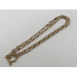 A 9ct gold belcher-link neck chain, 1.8g (a/f)