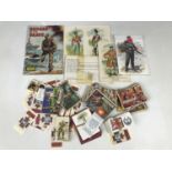 Sundry military-themed collectors' cards, postcards etc, including a near set of A&BC American Civil
