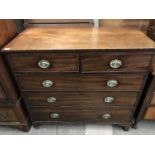 A Georgian mahogany chest of drawers, 107 x 53 x 100 cm