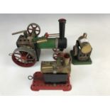 A Mammod live steam traction engine and two stationary engines