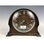 A Smiths Enfield oak cased mantel clock