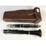 A clarinet by Rose & Co of Bombay, in leather case, second quarter 20th century