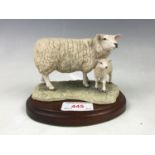 A Border Fine Arts Texel Ewe and Lamb 120 figurine