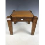 A George V oak footstool