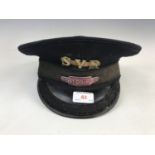 A 1964 British Rail peaked hat bearing insignia of a Ticket Collector of the Severn Valley Railway
