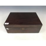 A Georgian mahogany portable writing box