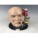 A large Royal Doulton Winston Churchill D6907 character jug