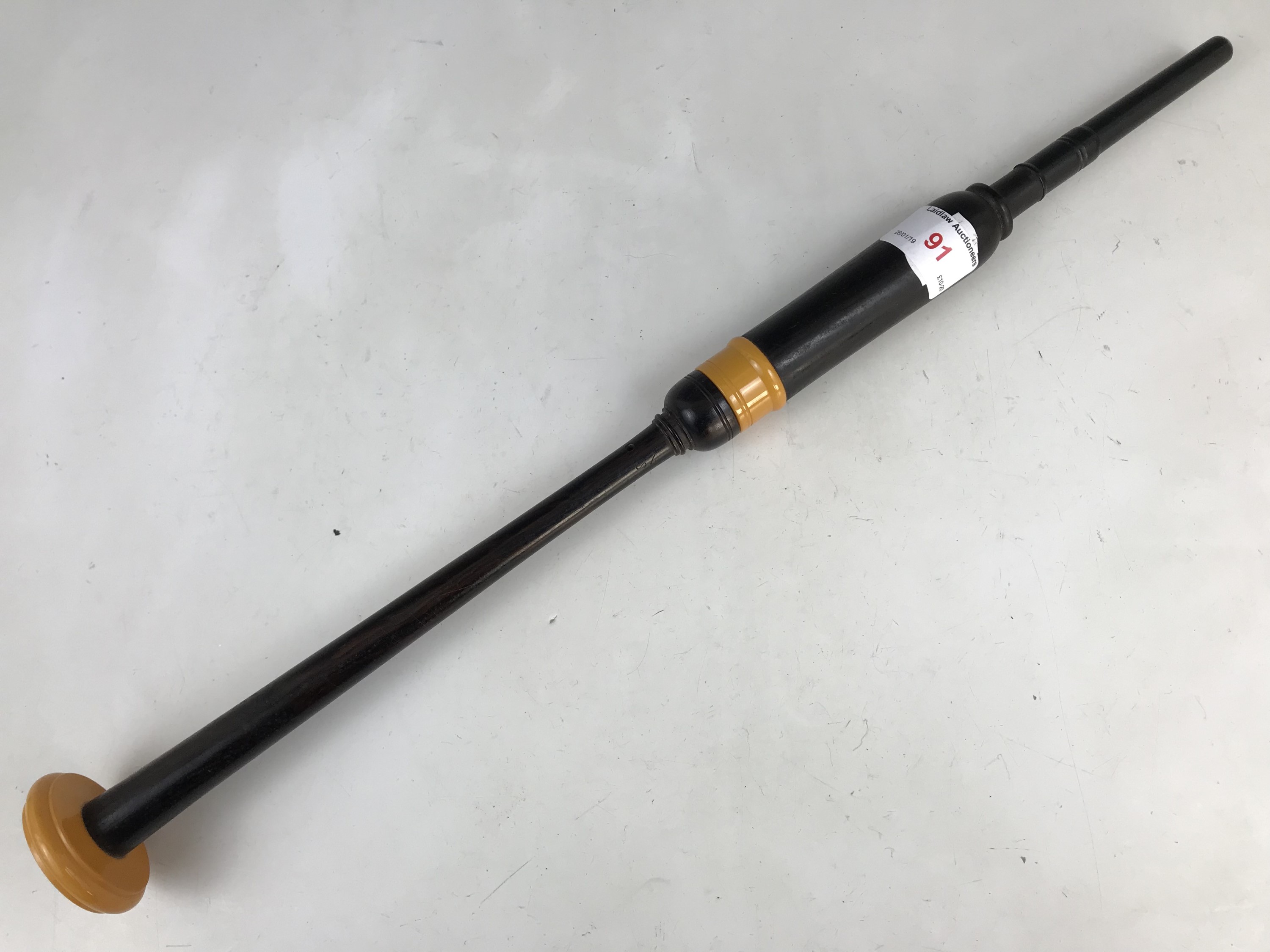 A turned hardwood chanter by Kintail of Scotland