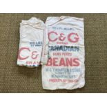Sundry vintage Carrs flour sacks