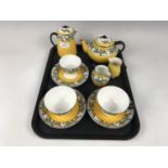 A quantity of Maling tea ware, pattern 5475, (teapot a/f)