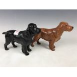 Two Beswick setter dog figurines