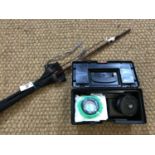 A Bruce & Walker 10 and 1/2' two piece fly fishing rod together with a Leeda 100 fly reel, fly