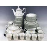 A 62 piece Sonata pattern dinner service by the Johnson Brothers