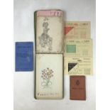 Ephemera including an early 20th century bon-mot album, a 1940s-1950s lady's driving license, a