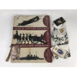A Second World War South African Defence cigarette card album and loose cards