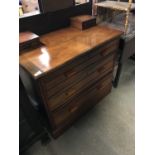 A Victorian walnut dressing chest