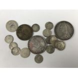 Victorian and later (pre-1920) silver coins, including a crown, a double florin, and a halfcrown