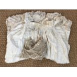 A Victorian christening gown etc