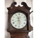An early 19th Century oak long case clock by T Mawkes of Derby, having 30 hour movement and
