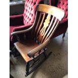 A Victorian rocking chair