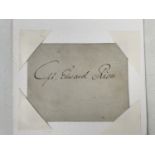 An autograph of Edward Riou FRS (1762 - 1801) officer of the Royal Navy who served during the French
