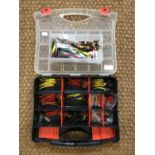 A quantity of fishing lures including approximately fifty flying C's and Tobies etc