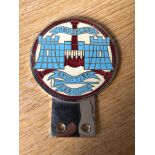 A Cumberland Sporting Car Club enamelled car bumper badge