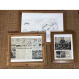 Three framed publications pertaining the the German Third Reich, including a plan of Obersalzberg