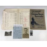 Great War autographs and ephemera including a hand-written letter from General Lord Byng of Vimy,