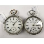 A George V gentleman's silver cased pocket watch retailed by H. Samuel, having a key-wound 'Climax