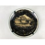 A decorated plate bearing message Souvenir from Holland, 1945 and an applied photograph of