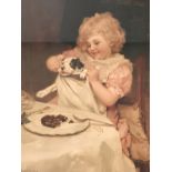 A framed under glass lithograph entitled Plum Pudding by Arthur J. Elsley, 58 x 42 cm