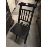 A Victorian child's folding chair