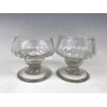 A pair of 18th Century Monteiths / bonnet glass, 7 cm