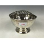 An Atkin Brothers of Sheffield electroplate rose bowl