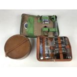 Two vintage gentleman's grooming sets together with a collar box
