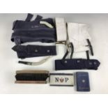 A quantity of Royal Navy personal kit circa 1940s, including a jack knife, life- and money-belts