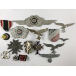 Sundry German Third Reich insignia and medals