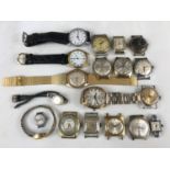 A quantity of vintage wristwatches, to include Westclox, Basis, Sekonda, Timex and Renown etc.